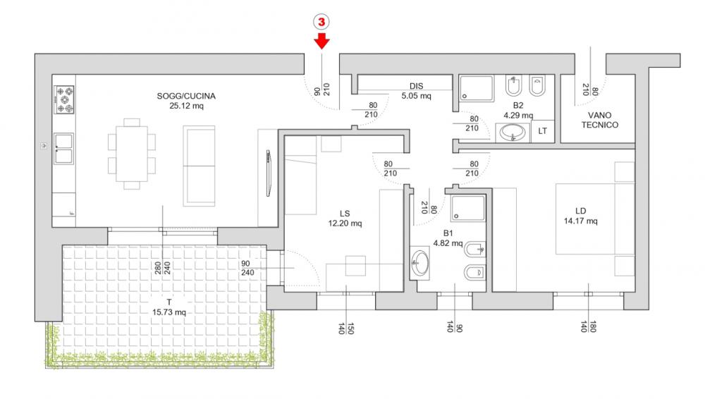 Appartamento trilocale in vendita a castel-san-pietro-terme - Appartamento trilocale in vendita a castel-san-pietro-terme
