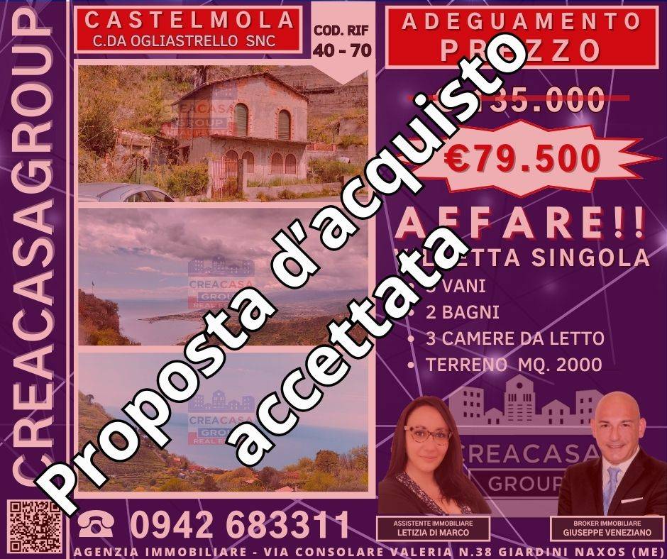 Villa plurilocale in vendita a Castelmola - Villa plurilocale in vendita a Castelmola
