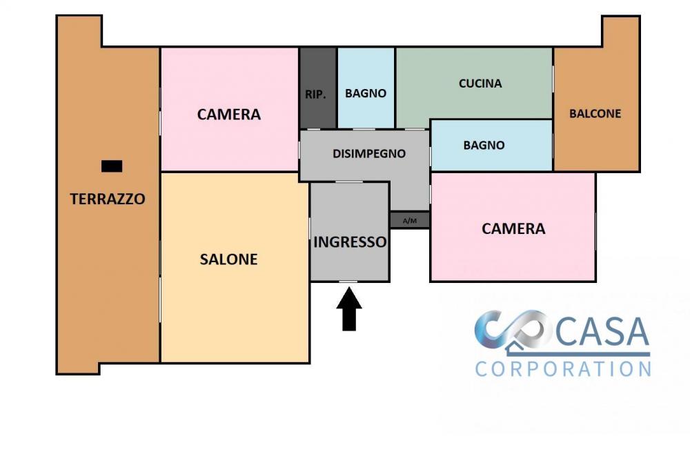 Appartamento trilocale in vendita a Roma - Appartamento trilocale in vendita a Roma