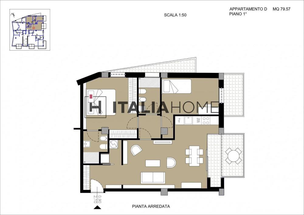 Appartamento trilocale in vendita a Cagliari - Appartamento trilocale in vendita a Cagliari
