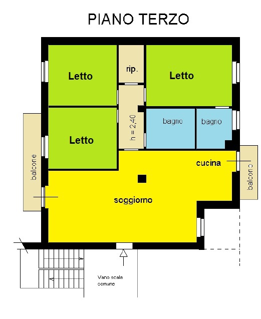 cucina - Appartamento quadrilocale in vendita a piacenza