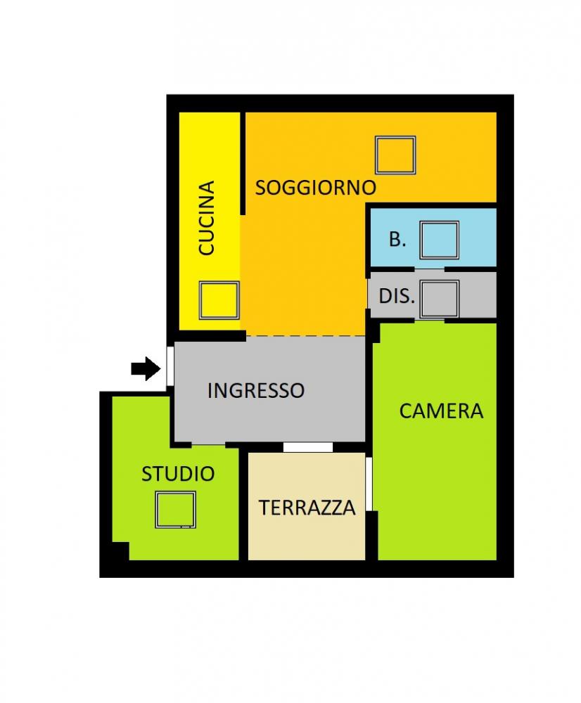 SOGGIORNO - Appartamento trilocale in vendita a Sant'antonio