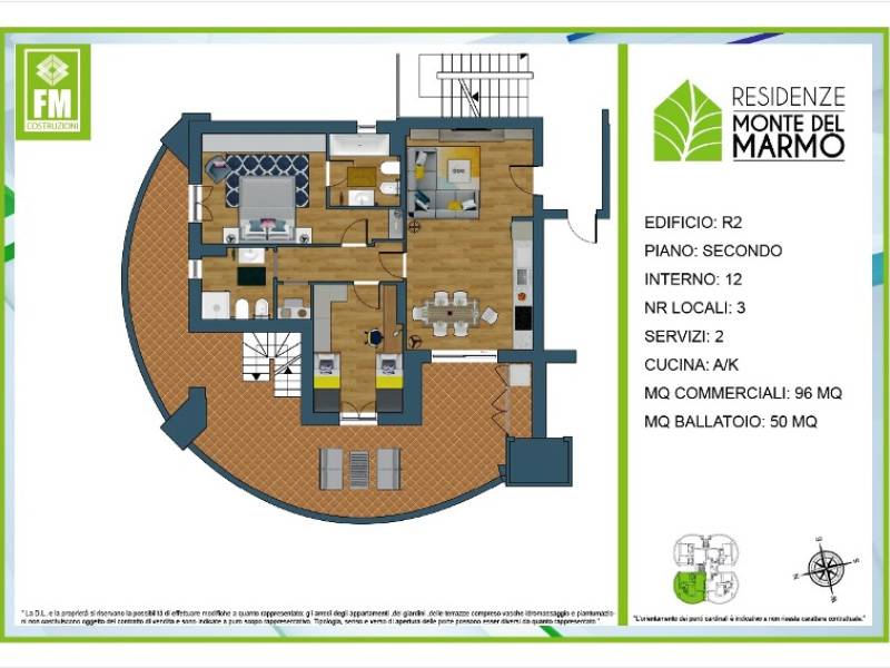 Appartamento trilocale in vendita a Roma - Appartamento trilocale in vendita a Roma