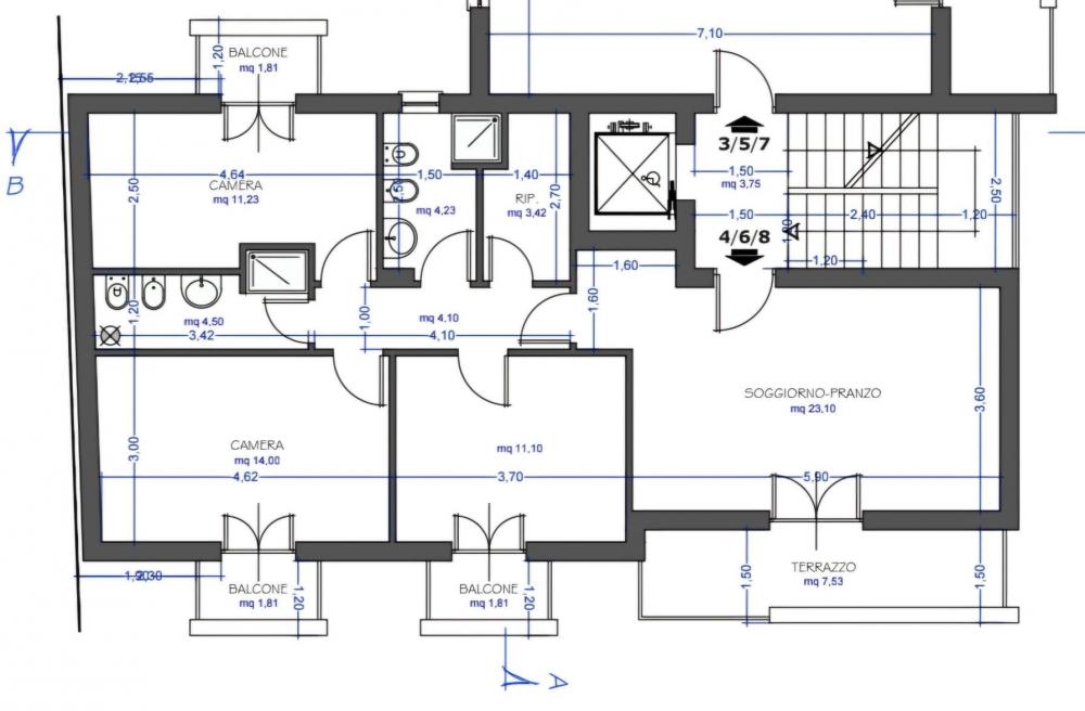 Appartamento quadrilocale in vendita a Palermo - Appartamento quadrilocale in vendita a Palermo