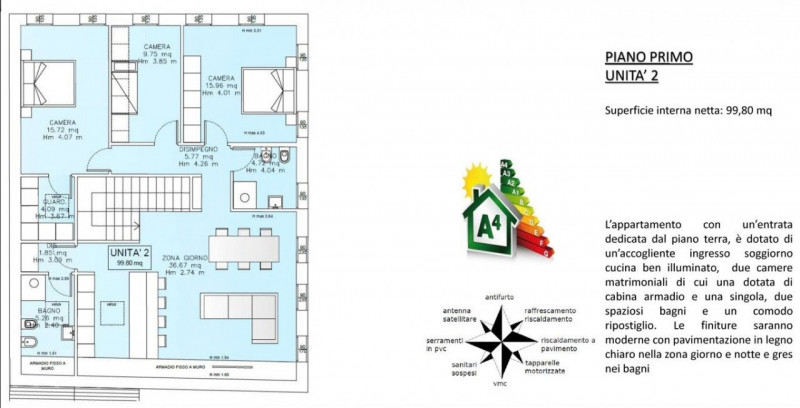 Appartamento quadrilocale in vendita a veggiano - Appartamento quadrilocale in vendita a veggiano