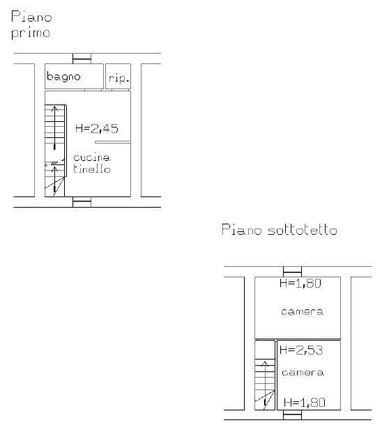 Appartamento quadrilocale in vendita a Castel del Piano - Appartamento quadrilocale in vendita a Castel del Piano