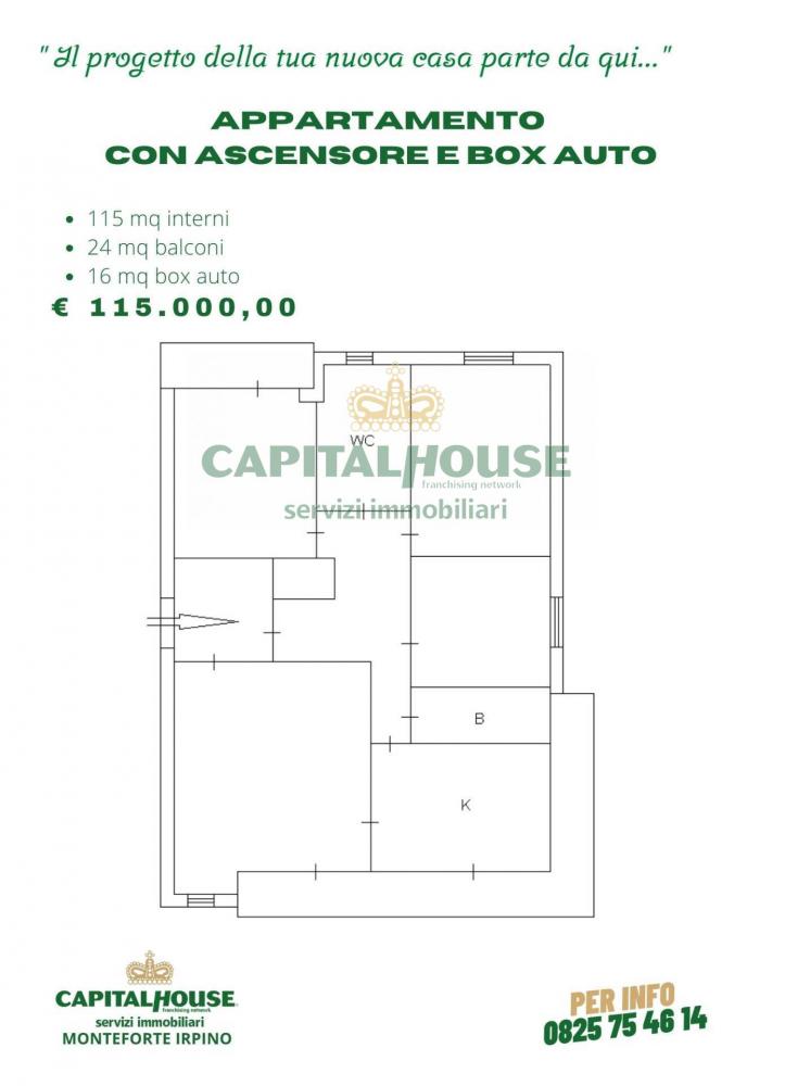 Appartamento quadrilocale in vendita a Monteforte Irpino - Appartamento quadrilocale in vendita a Monteforte Irpino