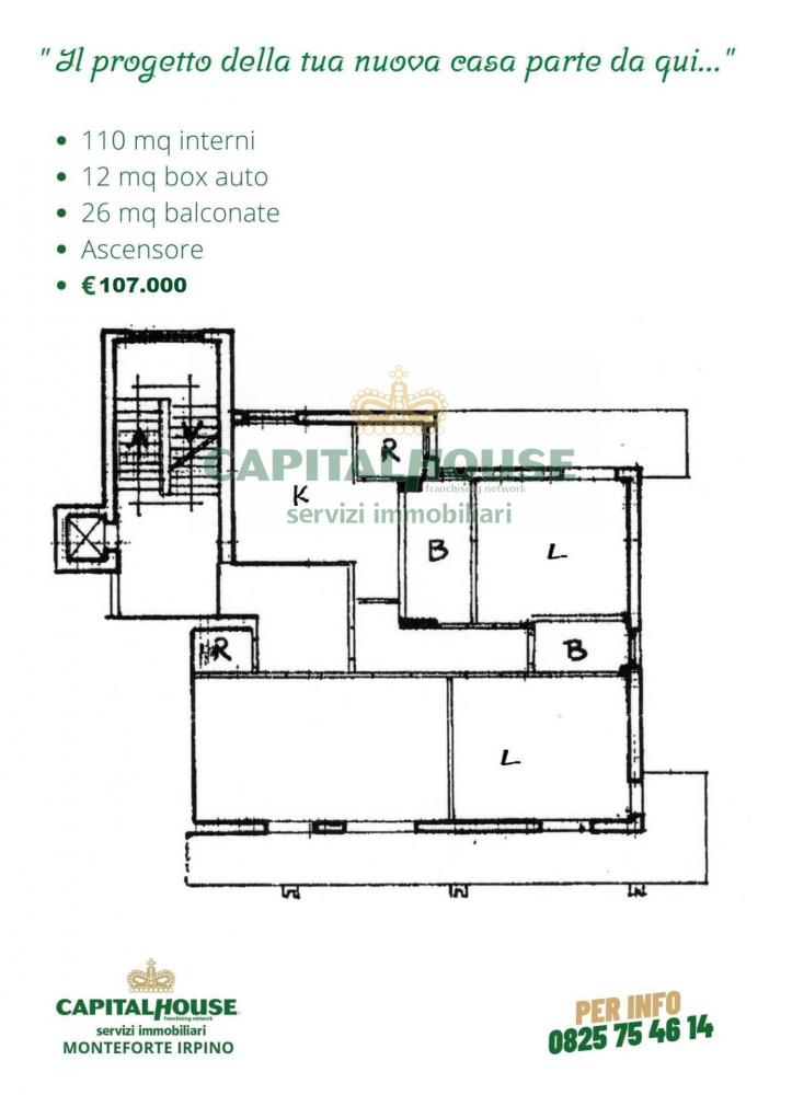 Appartamento trilocale in vendita a Monteforte Irpino - Appartamento trilocale in vendita a Monteforte Irpino