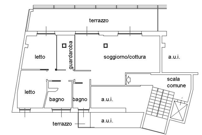 Attico trilocale in affitto a Bergamo - Attico trilocale in affitto a Bergamo