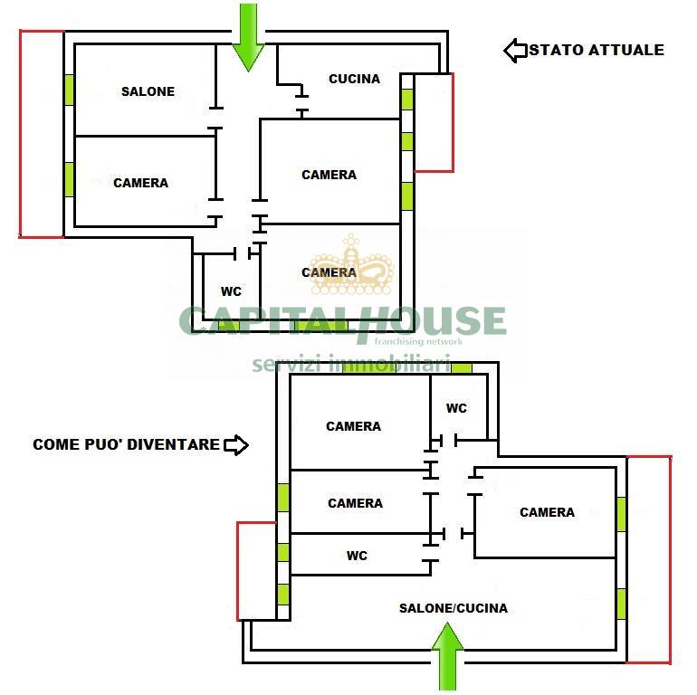 Appartamento quadrilocale in vendita a Portici - Appartamento quadrilocale in vendita a Portici