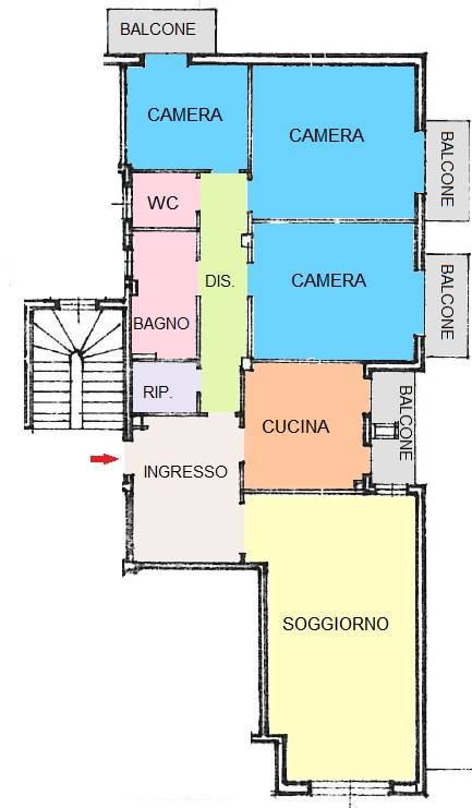 Appartamento quadrilocale in vendita a Legnano - Appartamento quadrilocale in vendita a Legnano