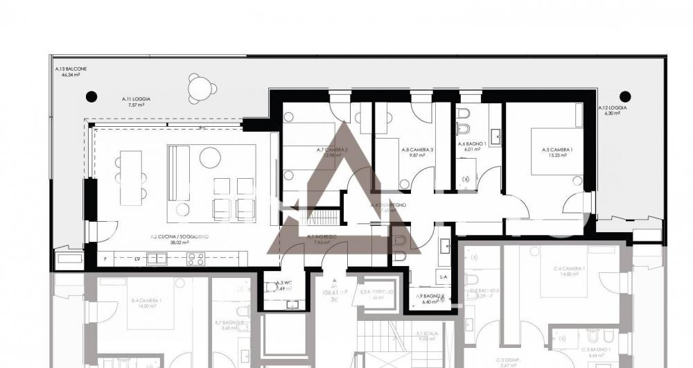 Appartamento quadrilocale in vendita a Castelfranco Veneto - Appartamento quadrilocale in vendita a Castelfranco Veneto