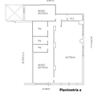 Prospetto - Negozio trilocale in affitto a catania