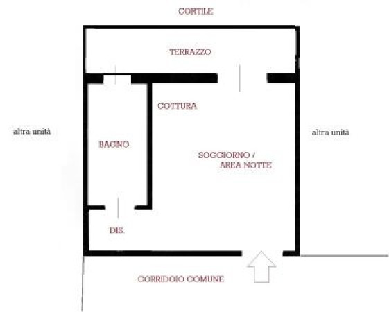 Appartamento monolocale in vendita - Appartamento monolocale in vendita