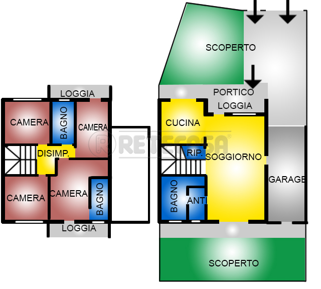 Porzione di bifamiliare monolocale in vendita a loreggia - Porzione di bifamiliare monolocale in vendita a loreggia