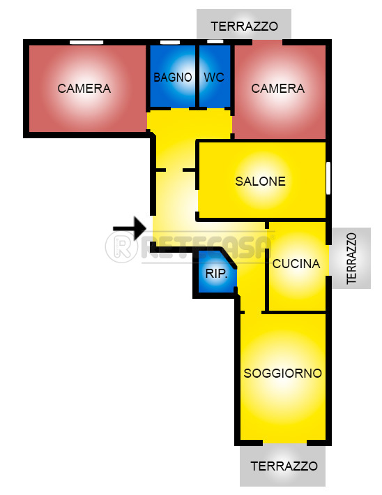 Appartamento quadrilocale in vendita a caltanissetta - Appartamento quadrilocale in vendita a caltanissetta